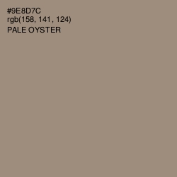 #9E8D7C - Pale Oyster Color Image