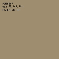 #9E8E6F - Pale Oyster Color Image