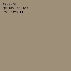 #9E8F78 - Pale Oyster Color Image