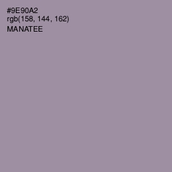 #9E90A2 - Manatee Color Image