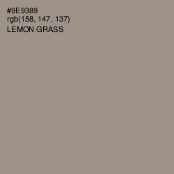 #9E9389 - Lemon Grass Color Image