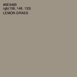 #9E9485 - Lemon Grass Color Image