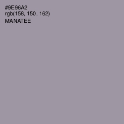 #9E96A2 - Manatee Color Image