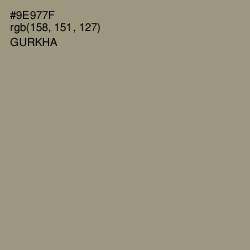 #9E977F - Gurkha Color Image