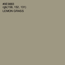 #9E9883 - Lemon Grass Color Image