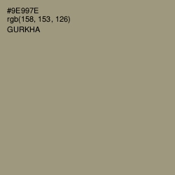 #9E997E - Gurkha Color Image