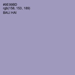 #9E99BD - Bali Hai Color Image