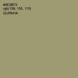 #9E9B73 - Gurkha Color Image