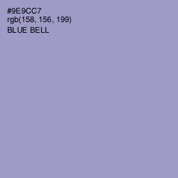 #9E9CC7 - Blue Bell Color Image