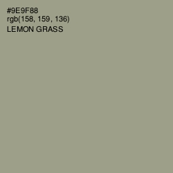 #9E9F88 - Lemon Grass Color Image