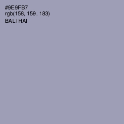 #9E9FB7 - Bali Hai Color Image
