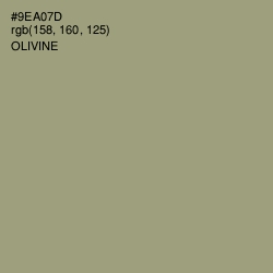 #9EA07D - Olivine Color Image