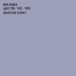#9EA0B9 - Santas Gray Color Image