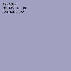 #9EA0BF - Santas Gray Color Image