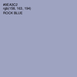 #9EA3C2 - Rock Blue Color Image