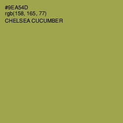 #9EA54D - Chelsea Cucumber Color Image