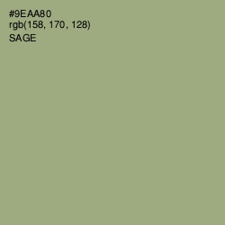 #9EAA80 - Sage Color Image