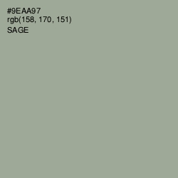 #9EAA97 - Sage Color Image