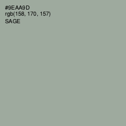 #9EAA9D - Sage Color Image