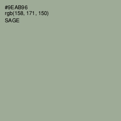 #9EAB96 - Sage Color Image