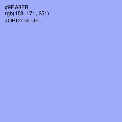 #9EABFB - Jordy Blue Color Image