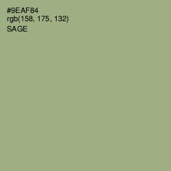 #9EAF84 - Sage Color Image