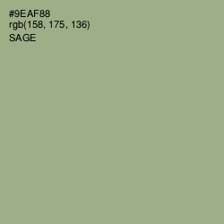 #9EAF88 - Sage Color Image