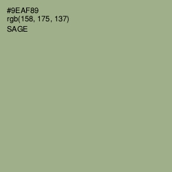 #9EAF89 - Sage Color Image