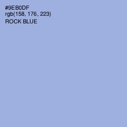 #9EB0DF - Rock Blue Color Image