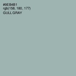 #9EB4B1 - Gull Gray Color Image