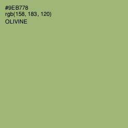 #9EB778 - Olivine Color Image