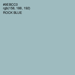 #9EBCC0 - Rock Blue Color Image