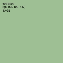 #9EBE93 - Sage Color Image