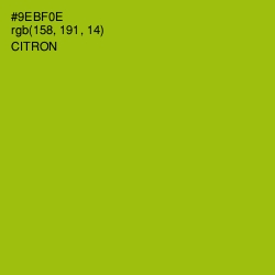 #9EBF0E - Citron Color Image