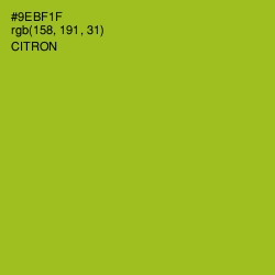 #9EBF1F - Citron Color Image
