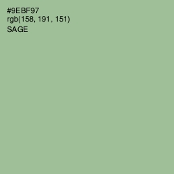 #9EBF97 - Sage Color Image