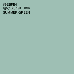 #9EBFB4 - Summer Green Color Image