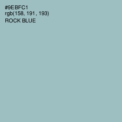 #9EBFC1 - Rock Blue Color Image