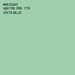 #9ED0AD - Vista Blue Color Image