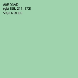 #9ED3AD - Vista Blue Color Image