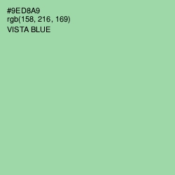 #9ED8A9 - Vista Blue Color Image