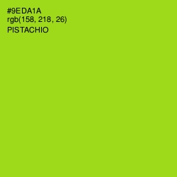 #9EDA1A - Pistachio Color Image