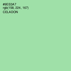 #9EE0A7 - Celadon Color Image