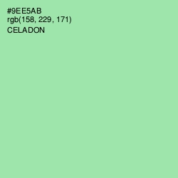 #9EE5AB - Celadon Color Image