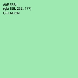 #9EE8B1 - Celadon Color Image