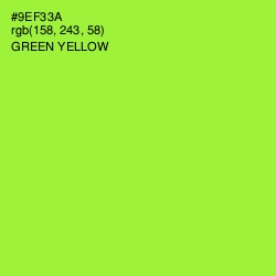 #9EF33A - Green Yellow Color Image