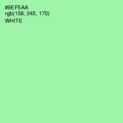 #9EF5AA - Mint Green Color Image