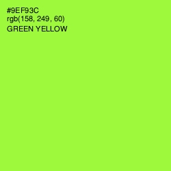 #9EF93C - Green Yellow Color Image