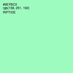 #9EFBC0 - Riptide Color Image
