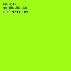 #9EFC17 - Green Yellow Color Image